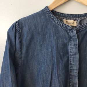 Madewell Chambray Denim long Sleeve Blouse